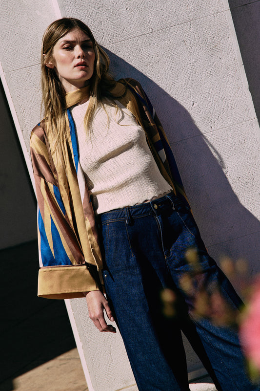 TOP IN MAGLIA MIMOSA