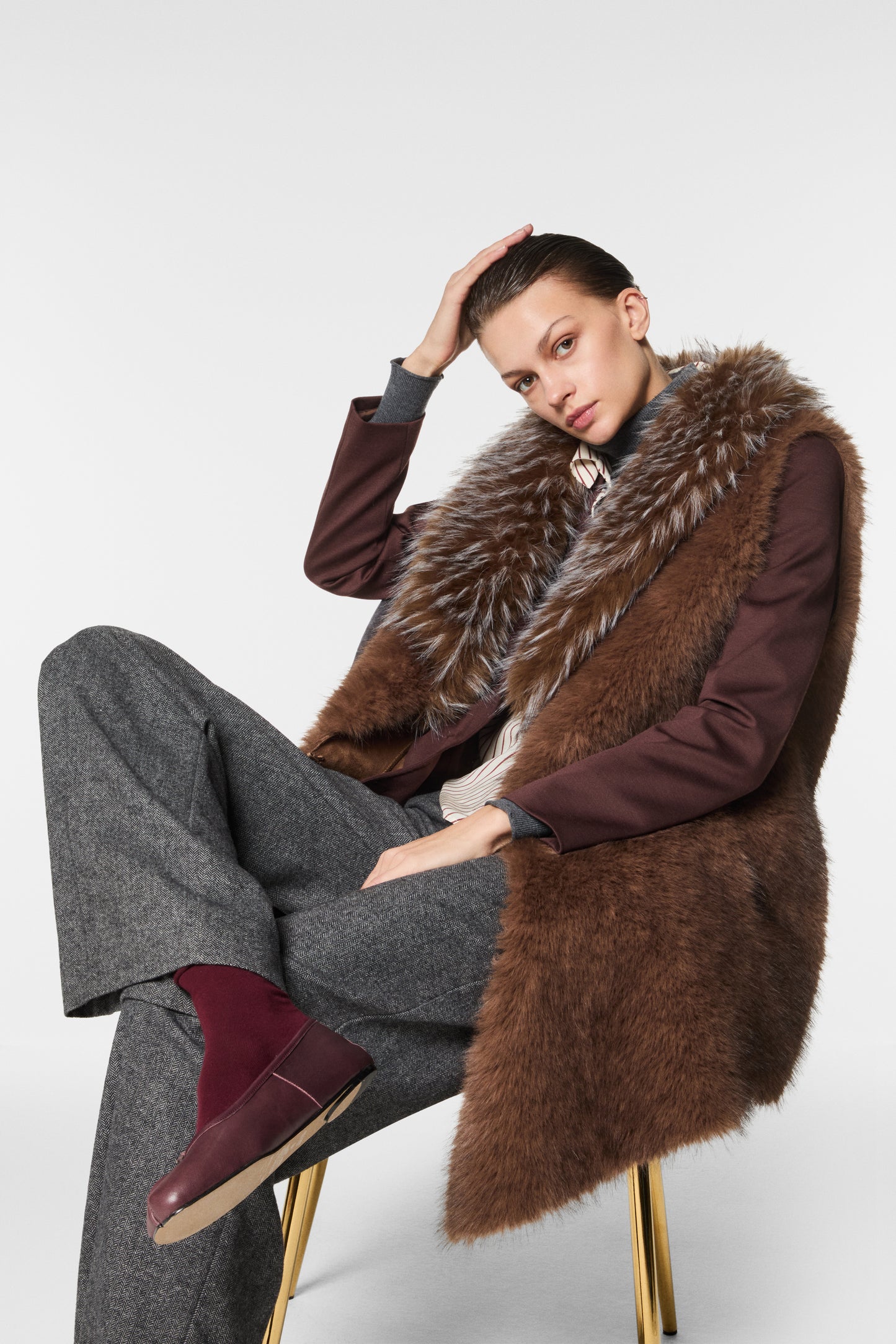 GILET IN ECOVOLPE PIUMA