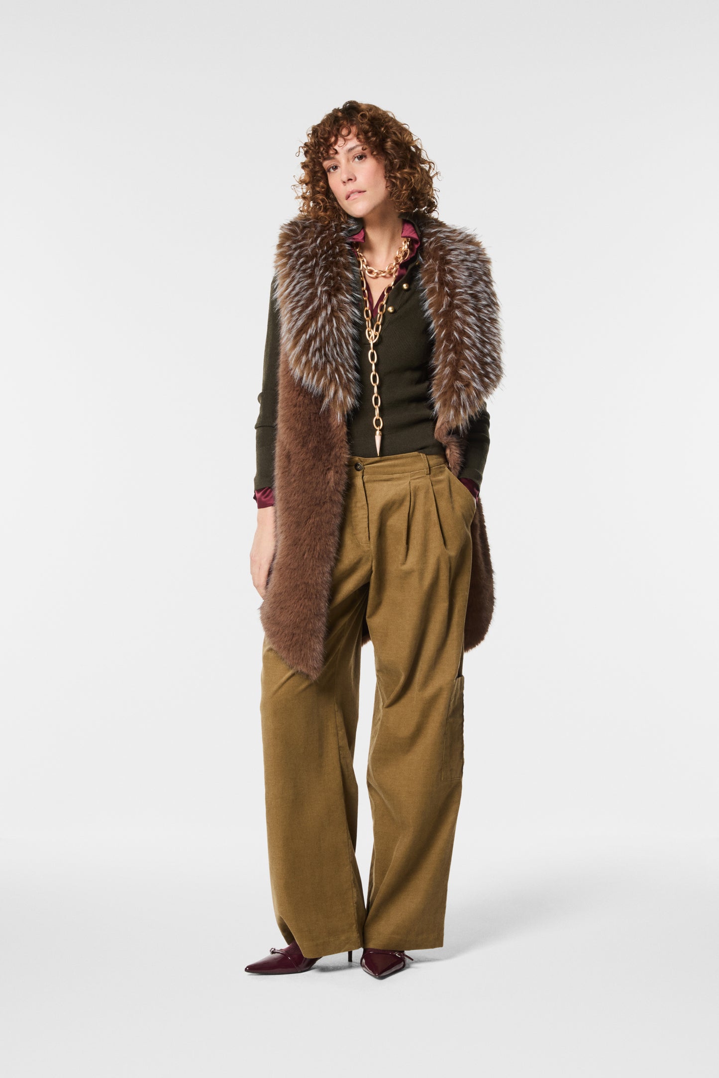 GILET IN ECOVOLPE PIUMA